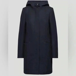 [XS]Babaton Pearce Wool Cashmere Blend WMN Hooded Mid  Length Coat Peacoat